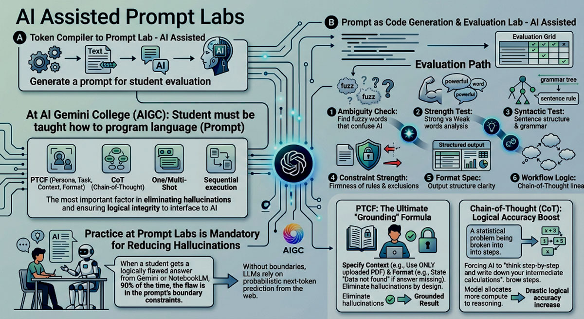 Gemini AI College Portal Flowchart Blueprint